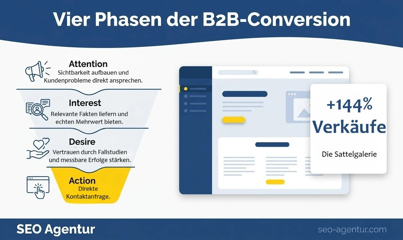 Vier Phasen der B2B-Conversion