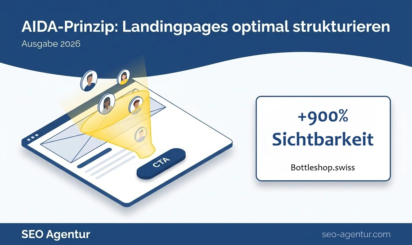AIDA-Prinzip: Landingpages optimal strukturieren