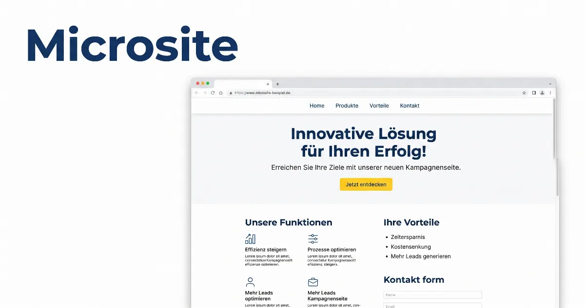 Microsite: Definition, Beispiele und SEO-Strategie