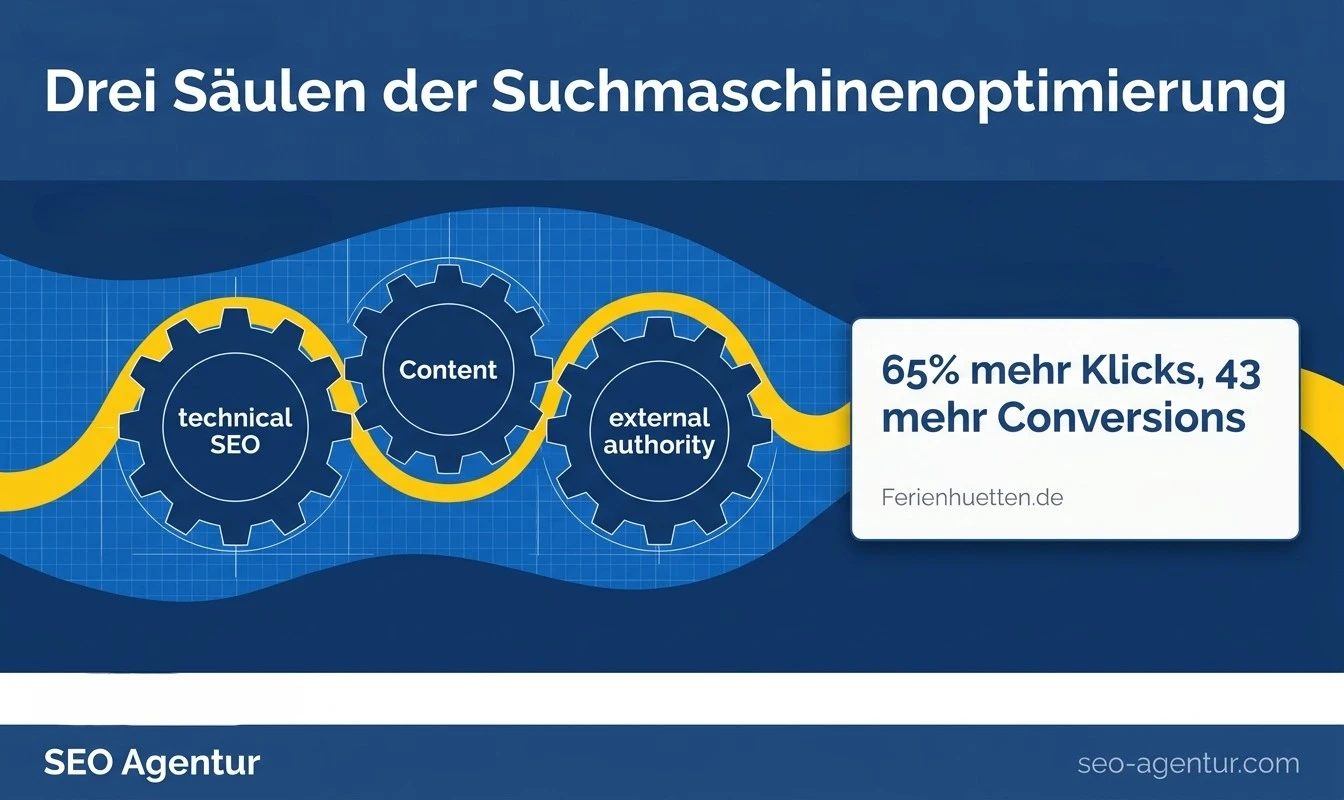 Drei Säulen der Suchmaschinenoptimierung