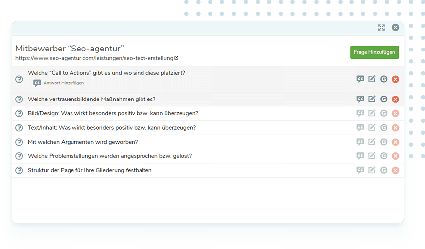 Analyse und Recherche
