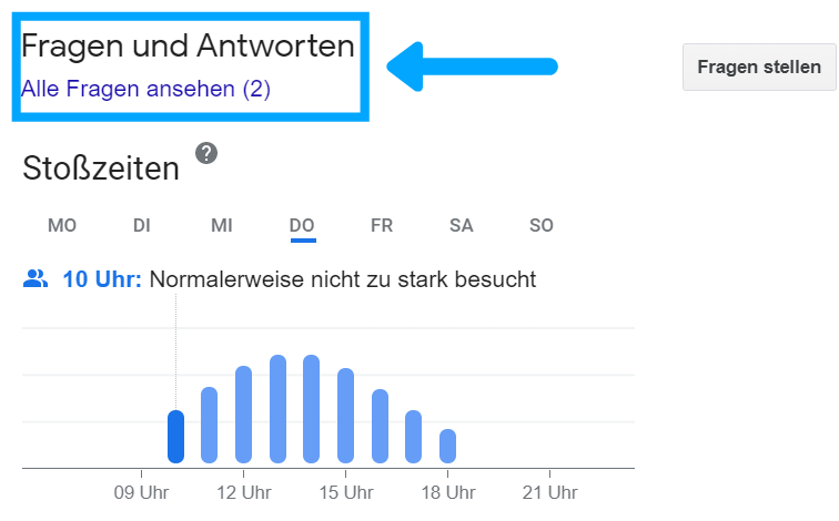 Behalten Sie auch die Fragen und Antworten-Funktion im Auge.