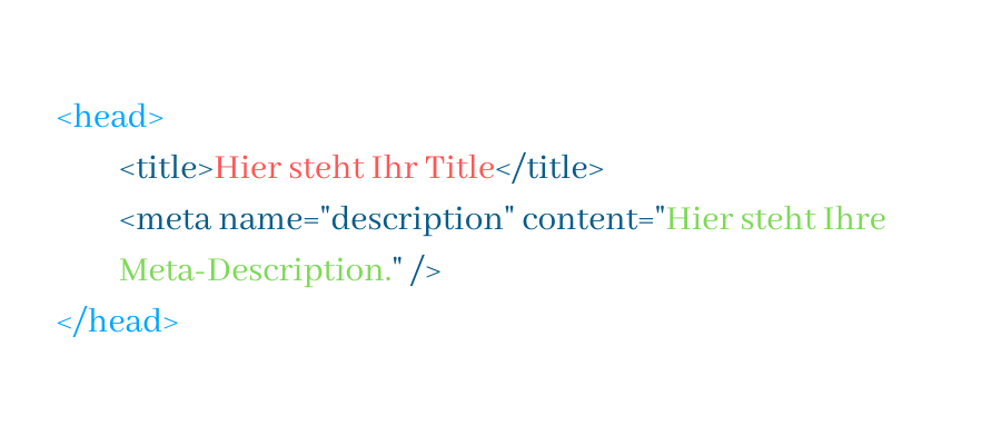 Die Meta-Daten befinden sich im Head-Bereich des HTML-Dokuments.