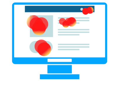 Heatmap Eine Heatmap zeigt an, welche Webseiten-Elemente die meiste Aufmerksamkeit bekommen.