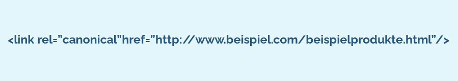 Beispiel Canonical Tag